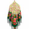 PAVLOVO POSAD RUSSIAN SHAWL 148x148 cm 58x58" 100% Wool Scarf Wrap 1210-30