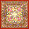 PAVLOVO POSAD RUSSIAN SHAWL 148x148 cm 58x58" 100% Wool Scarf Wrap 1465-5