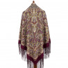 PAVLOVO POSAD RUSSIAN SHAWL 148x148 cm 58x58" 100% Wool Scarf Wrap 1857-15
