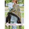 PAVLOVO POSAD RUSSIAN SHAWL 148x148 cm 58x58" 100% Wool Scarf Wrap 1857-16