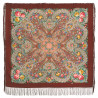 PAVLOVO POSAD RUSSIAN SHAWL 125x125 cm 49x49" 100% Wool Scarf Wrap 1678-5