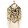 PAVLOVO POSAD RUSSIAN SHAWL 148x148 cm 58x58 inches 100% Wool Scarf Woolen Wrap Kintted Silk Fringe 1992-4