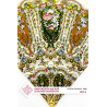 PAVLOVO POSAD RUSSIAN SHAWL 148x148 cm 58x58 inches 100% Wool Scarf Woolen Wrap Kintted Silk Fringe 1992-4