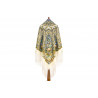 PAVLOVO POSAD RUSSIAN SHAWL 148x148 cm 58x58 inches 100% Wool Scarf Woolen Wrap Kintted Silk Fringe 1992-2