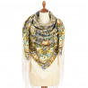 PAVLOVO POSAD RUSSIAN SHAWL 148x148 cm 58x58 inches 100% Wool Scarf Woolen Wrap Kintted Silk Fringe 1992-2