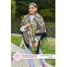 RUSSIAN PAVLOVO POSAD SHAWL 135x135cm SCARF ITALIAN 100% WOOL SILK KNITTED FRINGE 1993-9