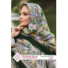 RUSSIAN PAVLOVO POSAD SHAWL 135x135cm SCARF ITALIAN 100% WOOL SILK KNITTED FRINGE 1993-9