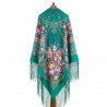 PAVLOVO POSAD RUSSIAN SHAWL 148x148 cm Woolen Scarf  58x58 inches 100% Wool Wrap Silk Knitted Fringe 680-32