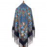 PAVLOVO POSAD RUSSIAN SHAWL 148x148 cm Woolen Scarf  58x58 inches 100% Wool Wrap Silk Knitted Fringe 680-14