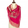 RUSSIAN PAVLOVO POSAD 100% SILK RUSSIAN SHAWL SCARF WRAP SUMMER 130x130 cm 1630-5