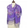 RUSSIAN PAVLOVO POSAD 100% SILK RUSSIAN SHAWL SCARF WRAP SUMMER 130x130 cm 1630-15