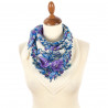 PAVLOVO POSAD RUSSIAN SHAWL 72x72 cm 28x28 inches 100% Wool Scarf 2058-1