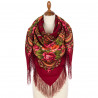 PAVLOVO POSAD RUSSIAN SHAWL 125x125 cm 49x49" 100% Wool Scarf Wrap Silk Fringe 10-5