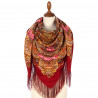 PAVLOVO POSAD RUSSIAN SHAWL 125x125 cm 49x49" 100% Wool Scarf Wrap Silk Fringe 1158-4