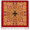 PAVLOVO POSAD RUSSIAN SHAWL 125x125 cm 49x49" 100% Wool Scarf Wrap Silk Fringe 1158-4