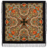PAVLOVO POSAD RUSSIAN SHAWL 125x125 cm 49x49" 100% Wool Scarf Wrap Silk Fringe 1158-19