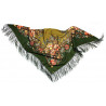 PAVLOVO POSAD RUSSIAN SHAWL 89x89 cm 35x35 inches 100% Wool Scarf Silk Fringe Wrap 1488-10