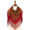 ORIGINAL PAVLOVO POSAD RUSSIAN SHAWL 89x89 cm 35x35 inches 100% Wool Scarf Silk Fringe Wrap 1559-5