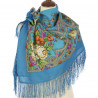 ORIGINAL PAVLOVO POSAD RUSSIAN SHAWL 89x89 cm 35x35 inches 100% Wool Scarf Silk Fringe Wrap 1606-13