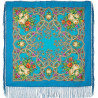 ORIGINAL PAVLOVO POSAD RUSSIAN SHAWL 89x89 cm 35x35 inches 100% Wool Scarf Silk Fringe Wrap 1606-13