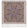 ORIGINAL PAVLOVO POSAD RUSSIAN SHAWL 89x89 cm 35x35 inches 100% Wool Scarf Silk Fringe Wrap 1836-2