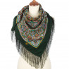 ORIGINAL PAVLOVO POSAD RUSSIAN SHAWL 89x89 cm 35x35 inches 100% Wool Scarf Silk Fringe Wrap 1836-9
