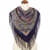 ORIGINAL PAVLOVO POSAD RUSSIAN SHAWL 89x89 cm 35x35 inches 100% Wool Scarf Silk Fringe Wrap 1836-15
