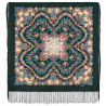 PAVLOVO POSAD RUSSIAN SHAWL 89x89 cm 35x35 inches 100% Wool Scarf Silk Fringe Wrap 1837-9