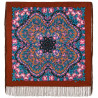 PAVLOVO POSAD RUSSIAN SHAWL 89x89 cm 35x35 inches 100% Wool Scarf Silk Fringe Wrap 1837-16