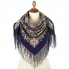 ORIGINAL PAVLOVO POSAD RUSSIAN SHAWL 89x89 cm 35x35 inches 100% Wool Scarf Wrap 1850-14