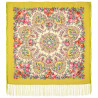 PAVLOVO POSAD RUSSIAN SHAWL 89x89 cm 35x35 inches 100% Wool Scarf Silk Fringe Wrap 1874-10