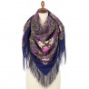 PAVLOVO POSAD RUSSIAN SHAWL 125x125 cm 49x49" 100% Wool Scarf Wrap 1862-14