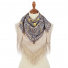 ORIGINAL PAVLOVO POSAD RUSSIAN SHAWL 89x89 cm 35x35 inches 100% Wool Scarf Wrap 1929-2