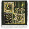 ORIGINAL PAVLOVO POSAD RUSSIAN SHAWL 89x89 cm 35x35 inches 100% Wool Scarf Wrap 200-10