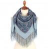 ORIGINAL PAVLOVO POSAD RUSSIAN SHAWL 89x89 cm 35x35 inches 100% Wool Scarf Wrap 2006-1