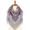 ORIGINAL PAVLOVO POSAD RUSSIAN SHAWL 89x89 cm 35x35 inches 100% Wool Scarf Wrap 2077-1