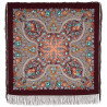 ORIGINAL PAVLOVO POSAD RUSSIAN SHAWL SCARF ITALIAN 100% WOOL CAPE 110x110cm 1626-8