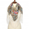 RUSSIAN PAVLOVO POSAD SHAWL 110x110cm SCARF ITALIAN 100% WOOL DRESS WRAP 904-1