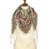 RUSSIAN PAVLOVO POSAD SHAWL 110x110cm SCARF ITALIAN 100% WOOL DRESS WRAP 904-3