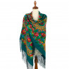 PAVLOVO POSAD RUSSIAN SHAWL 148x148 cm 58x58 inches 100% Wool Scarf Wrap 377-11 Horseshoe