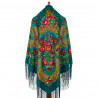 PAVLOVO POSAD RUSSIAN SHAWL 148x148 cm 58x58 inches 100% Wool Scarf Wrap 377-11 Horseshoe