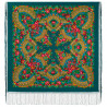 PAVLOVO POSAD RUSSIAN SHAWL 148x148 cm 58x58 inches 100% Wool Scarf Wrap 377-11 Horseshoe