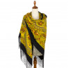 PAVLOVO POSAD RUSSIAN SHAWL 148x148 cm 58x58 inches 100% Wool Scarf Wrap 377-18 Horseshoe