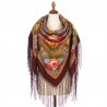 PAVLOVO POSAD RUSSIAN SHAWL 148x148 cm 58x58" 100% Wool Scarf Wrap 1122-7