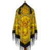 PAVLOVO POSAD RUSSIAN SHAWL 148x148 cm 58x58 inches 100% Wool Scarf Wrap 377-18 Horseshoe