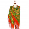 PAVLOVO POSAD RUSSIAN SHAWL 148x148 cm 58x58 inches 100% Wool Scarf Wrap 377-2 Horseshoe