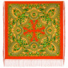 PAVLOVO POSAD RUSSIAN SHAWL 148x148 cm 58x58 inches 100% Wool Scarf Wrap 377-2 Horseshoe