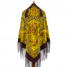 PAVLOVO POSAD RUSSIAN SHAWL 148x148 cm 58x58 inches 100% Wool Scarf Wrap 377-7 Horseshoe