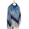 PAVLOVO POSAD RUSSIAN SHAWL 148x148 cm 58x58" 100% Wool Scarf Wrap 970-14 Caravan