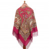 RUSSIAN PAVLOVO POSAD 100% SILK RUSSIA SHAWL SCARF WRAP SUMMER 130x130 cm 1429-5